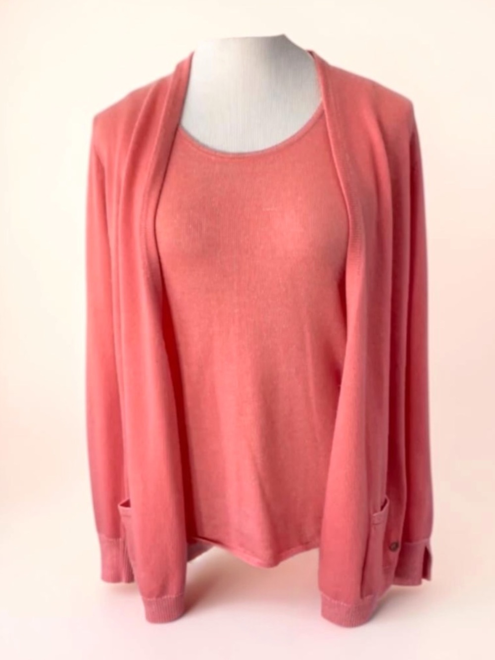 LORO PIANA BABY CASHMERE SILK BLEND SWEATER TWIN SET SIZE 40 ITALY